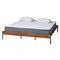 Baxton Studio Agatis MidCentury Modern Ash Walnut Finished Wood Queen Size Bed Frame 223-12887-ZORO - alternate 5